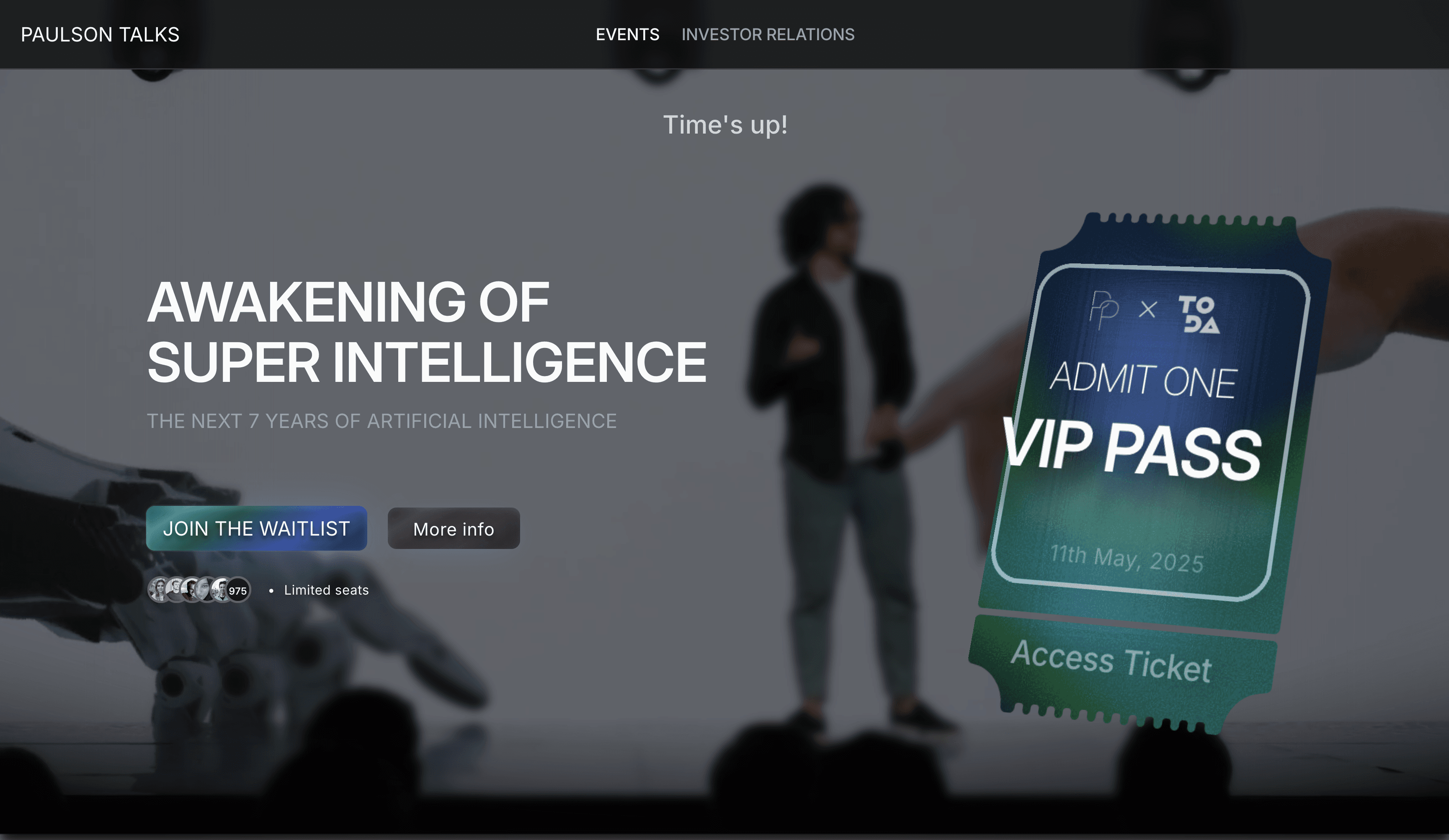 PaulsonTalks event website information architecture visual